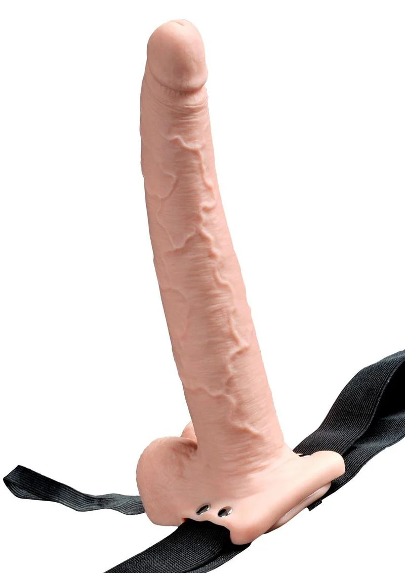 Fetish Fantasy Series Hollow Rechargeable Strap-On Dildo with Balls and Harness - Image 3