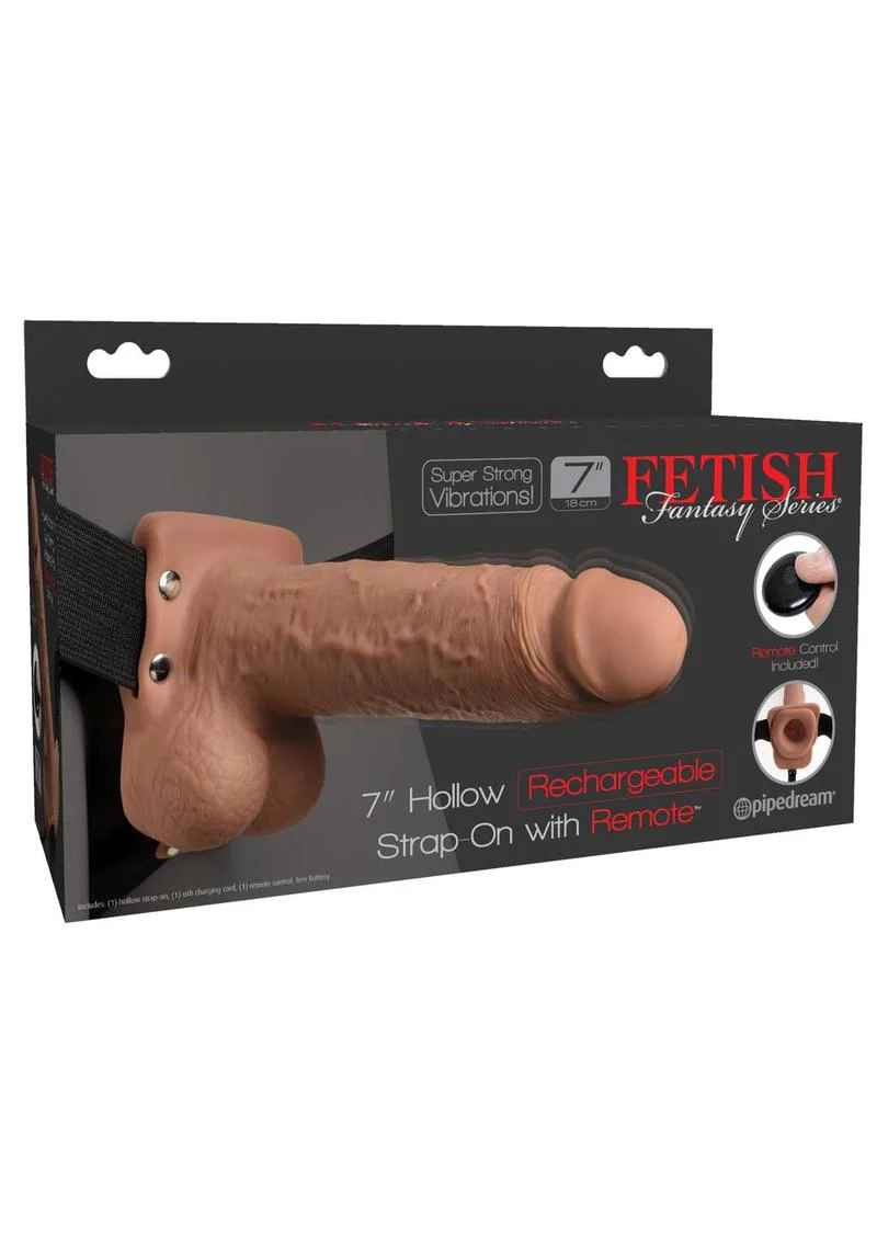 Fetish Fantasy Series Hollow Rechargeable Strap-On Dildo with Balls and Harness with Wireless Remote Control - Image 2