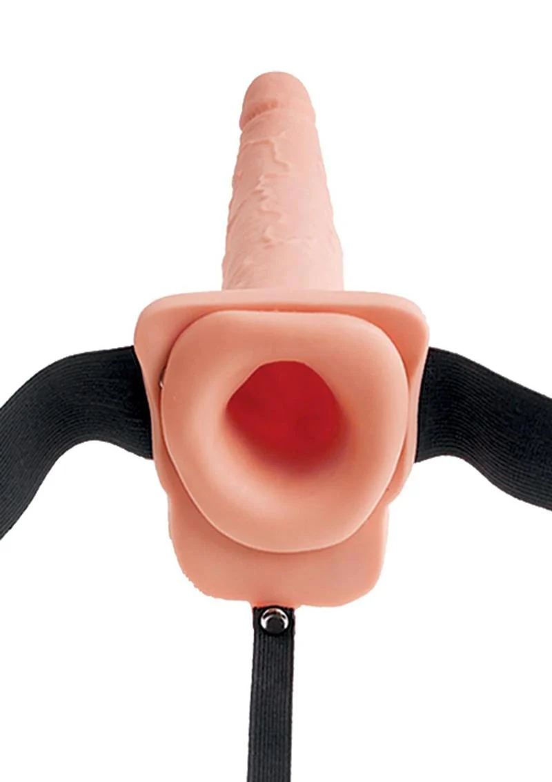 Fetish Fantasy Series Hollow Squirting Strap-On Dildo with Balls and Harness - Image 8