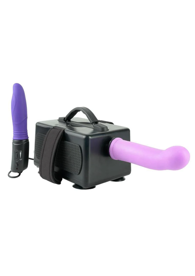 Fetish Fantasy Series International Portable Vibrating USB Powered Plug-In Sex Machine Kit with 2 Dildos - Image 3