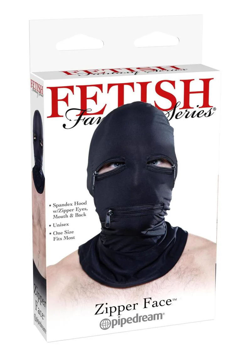Fetish Fantasy Series Zipper Face Spandex Hood - Image 2