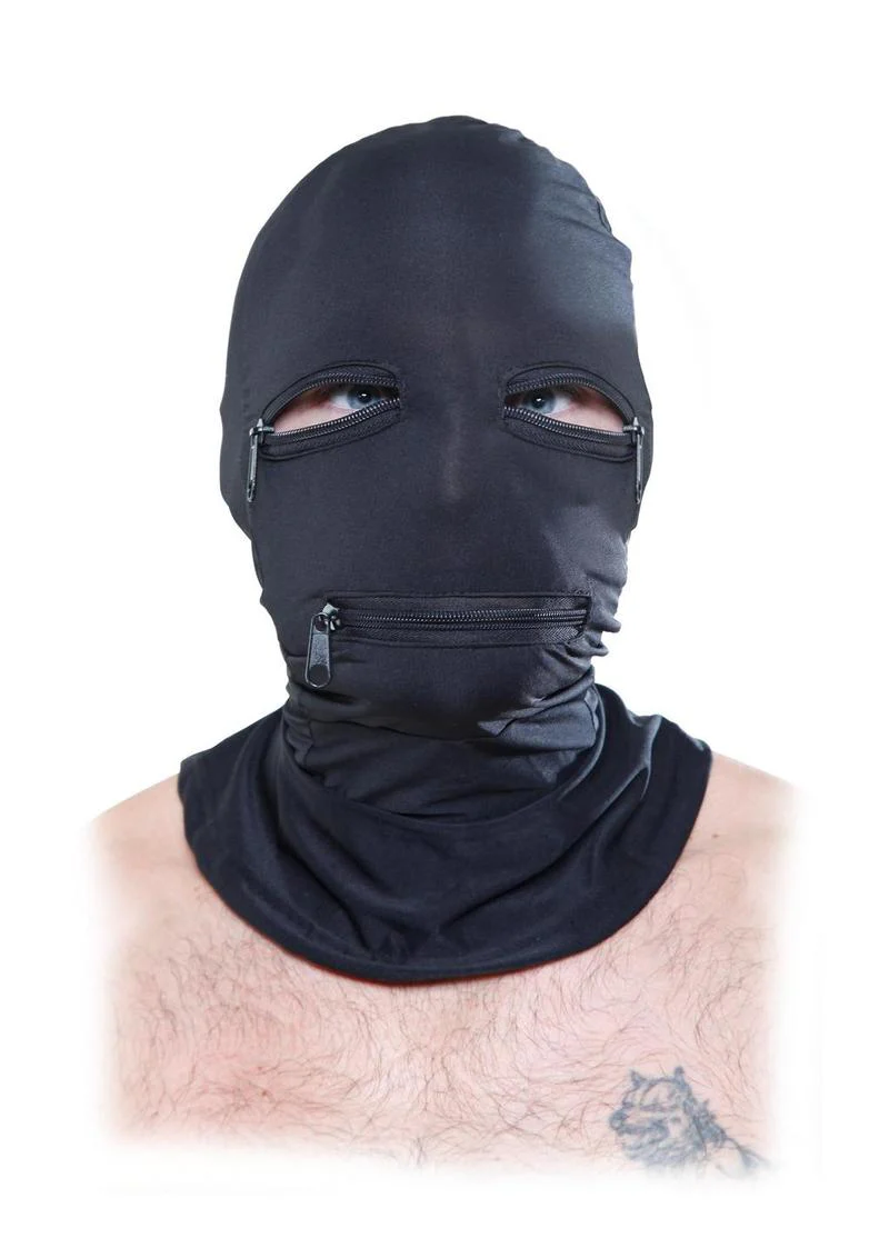 Fetish Fantasy Series Zipper Face Spandex Hood - Image 3