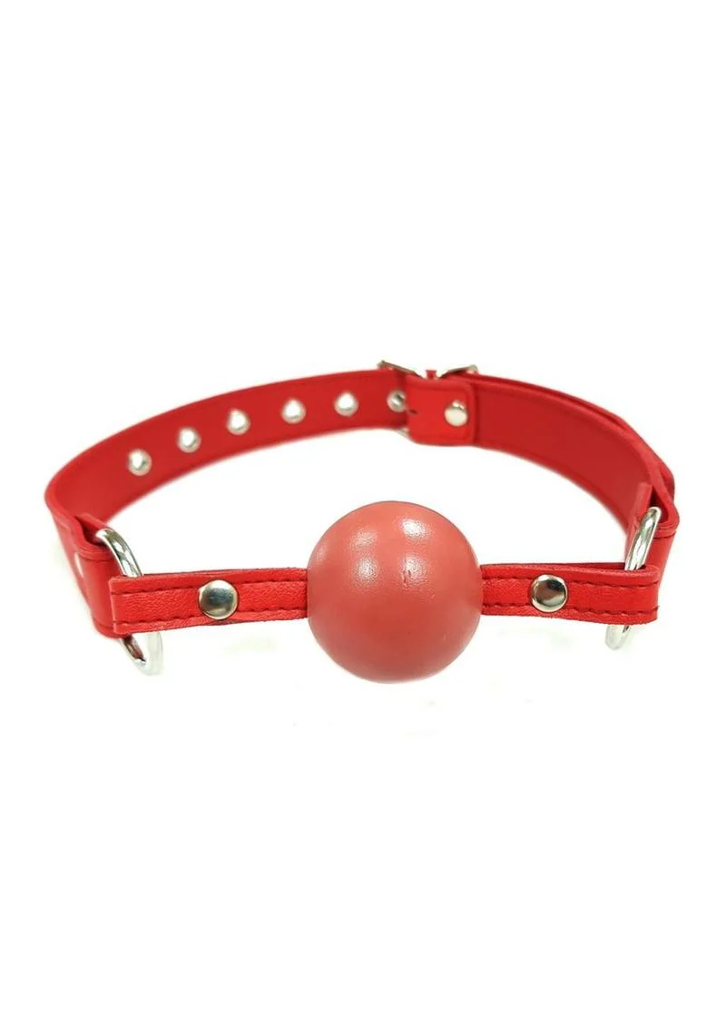 Fetish Play Ball Gag Vegan Leather - Image 3