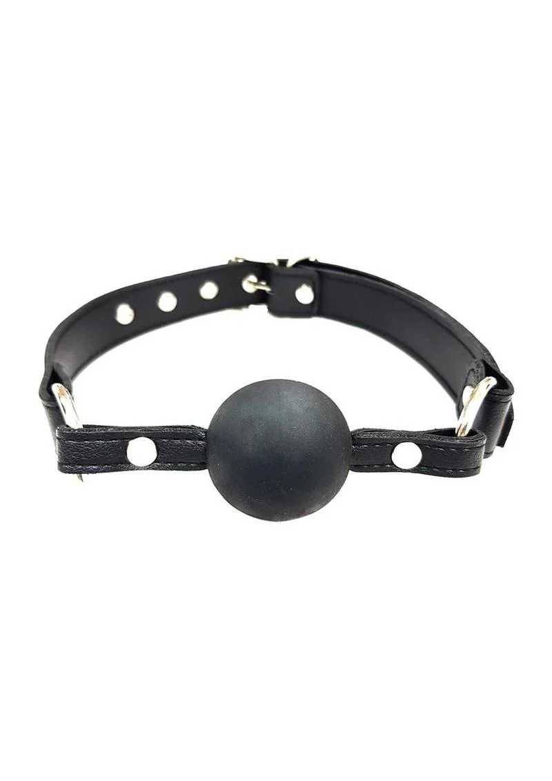 Fetish Play Ball Gag Vegan Leather - Image 4