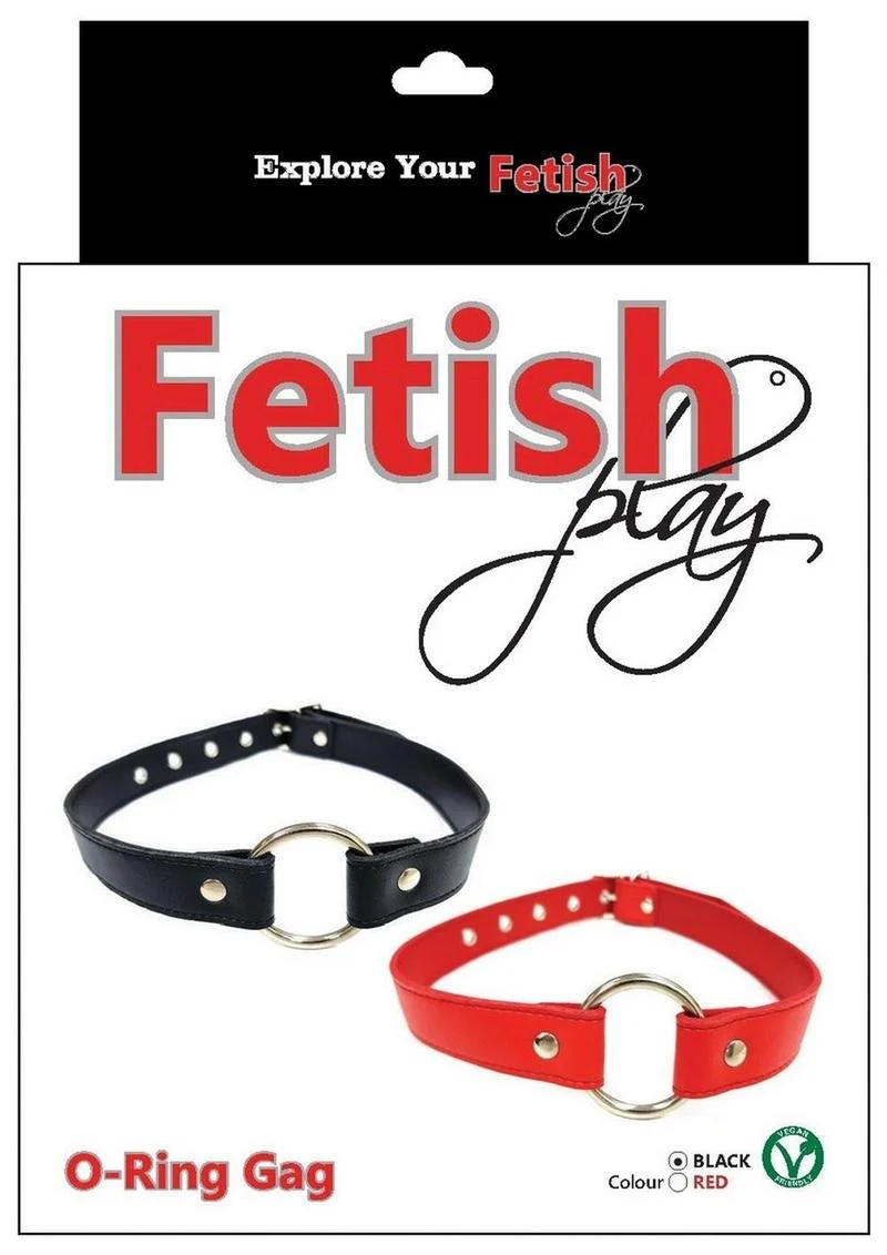 Fetish Play O-Ring Gag Vegan Leather - Image 2