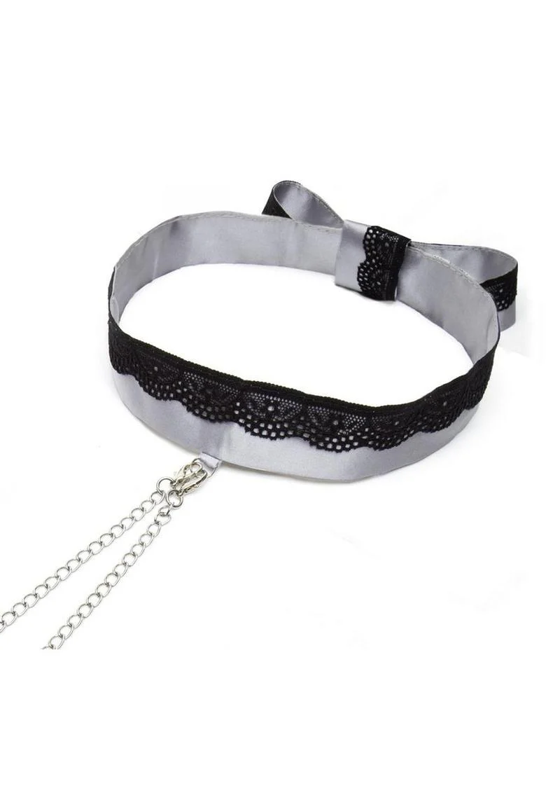 Fifty Shades Of Grey Play Nice Satin and Lace Collar Andamp; Nipple Clamps - Image 3