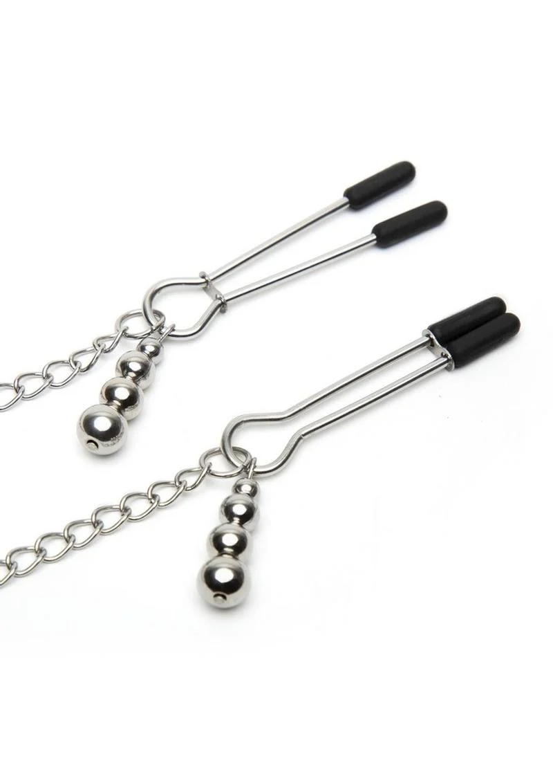 Fifty Shades Of Grey Play Nice Satin and Lace Collar Andamp; Nipple Clamps - Image 4