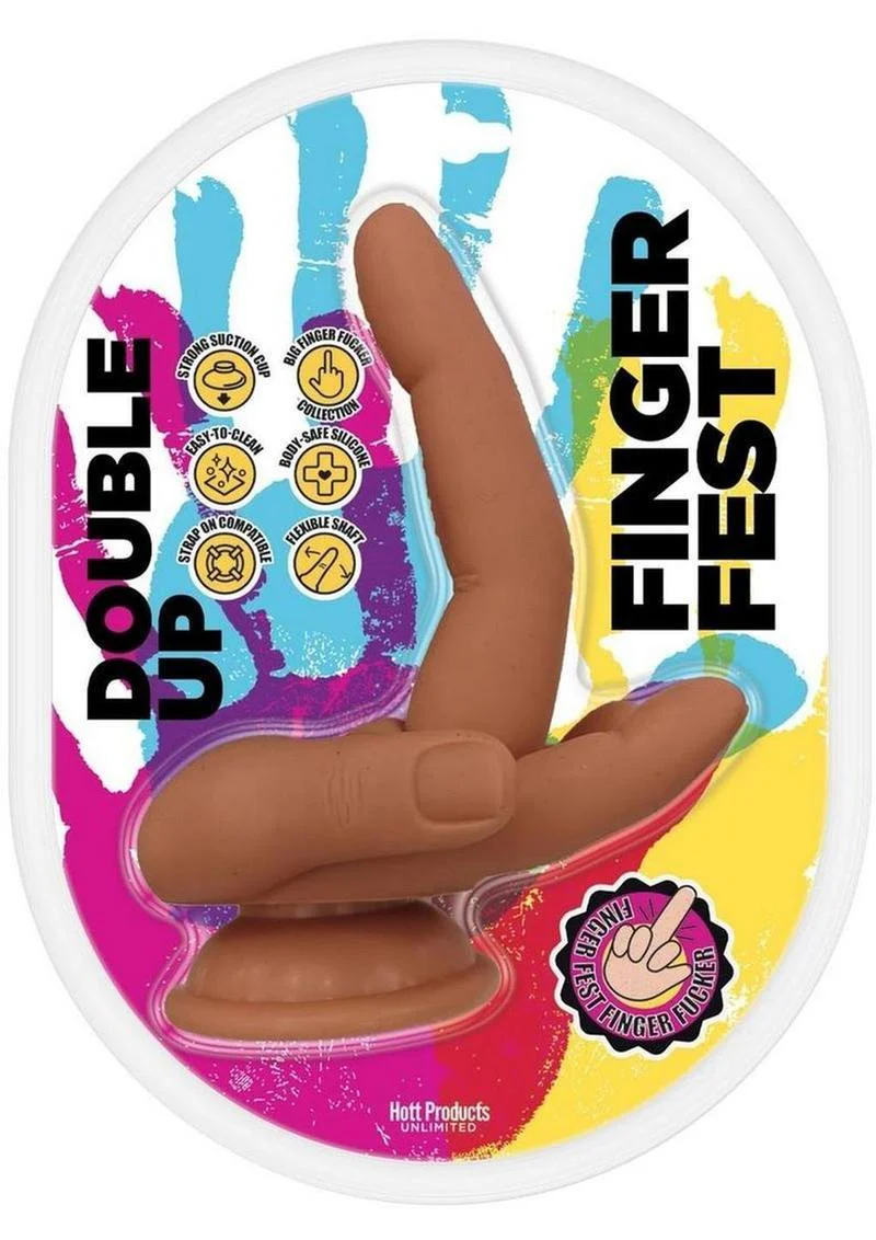 Finger Fest Double Up Silicone Dildo - Image 3