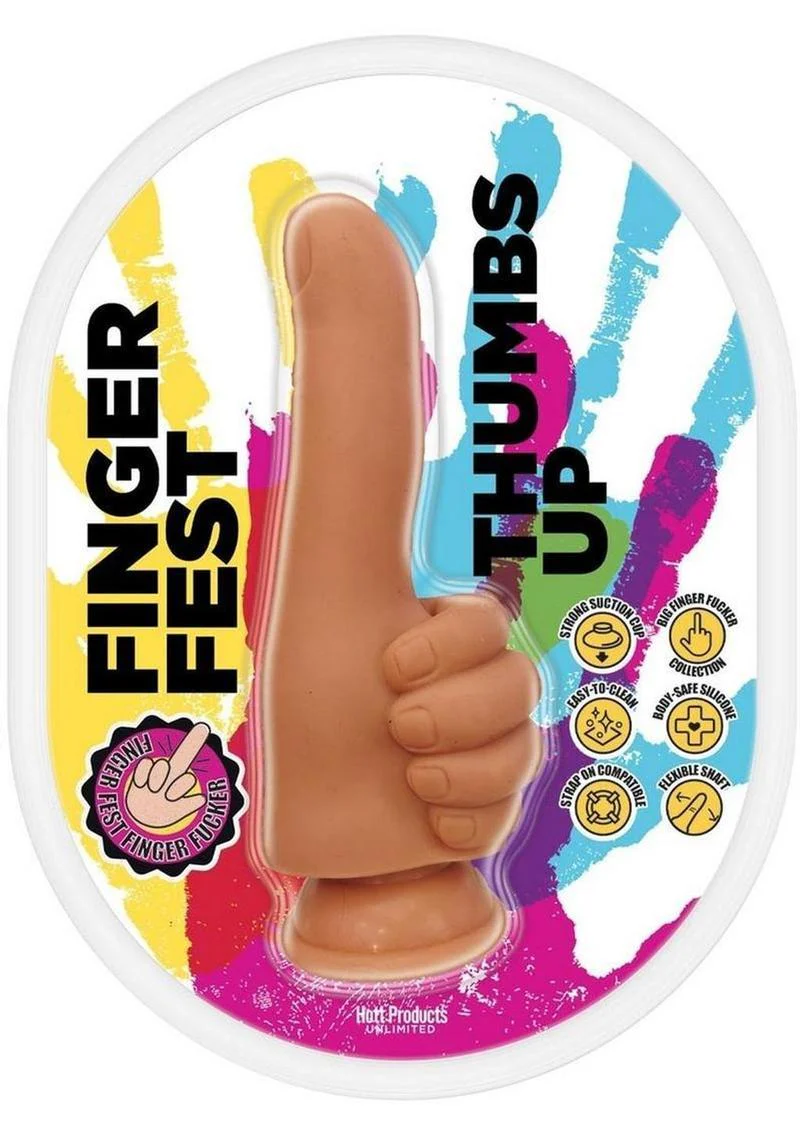 Finger Fest Thumbs Up Silicone Dildo - Image 3