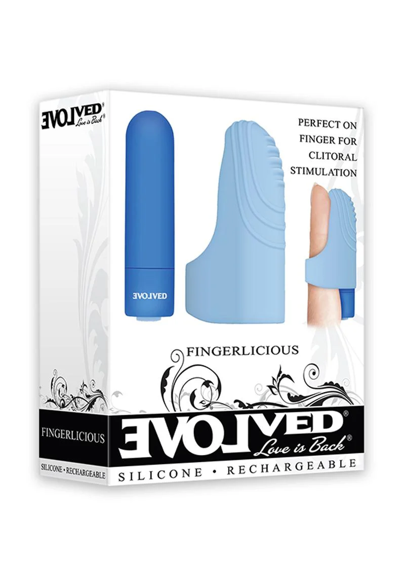 Fingerlicious Rechargeable Bullet with Silicone Clitoral Stimulation Finger Sleeve - Image 2