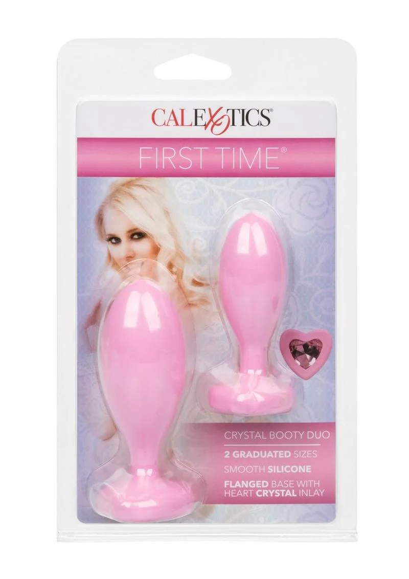 First Time Crystal Booty Duo Silicone Anal Plug - Image 3
