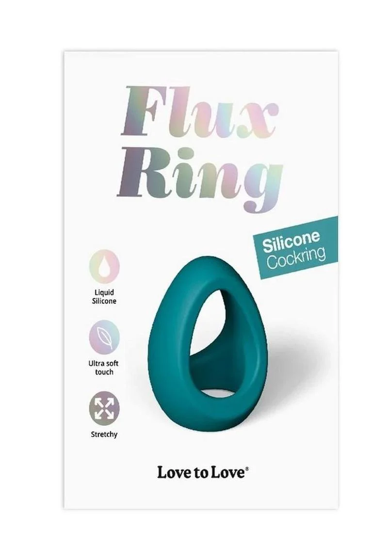 Flux Ring Silicone Cock Ring - Teal Me - Image 2