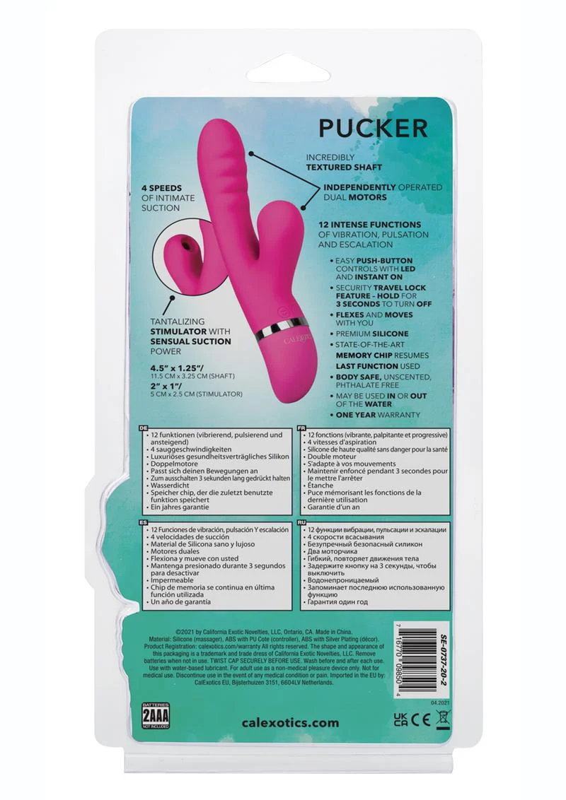 Foreplay Frenzy Pucker Silicone Rabbit Vibrator - Image 4