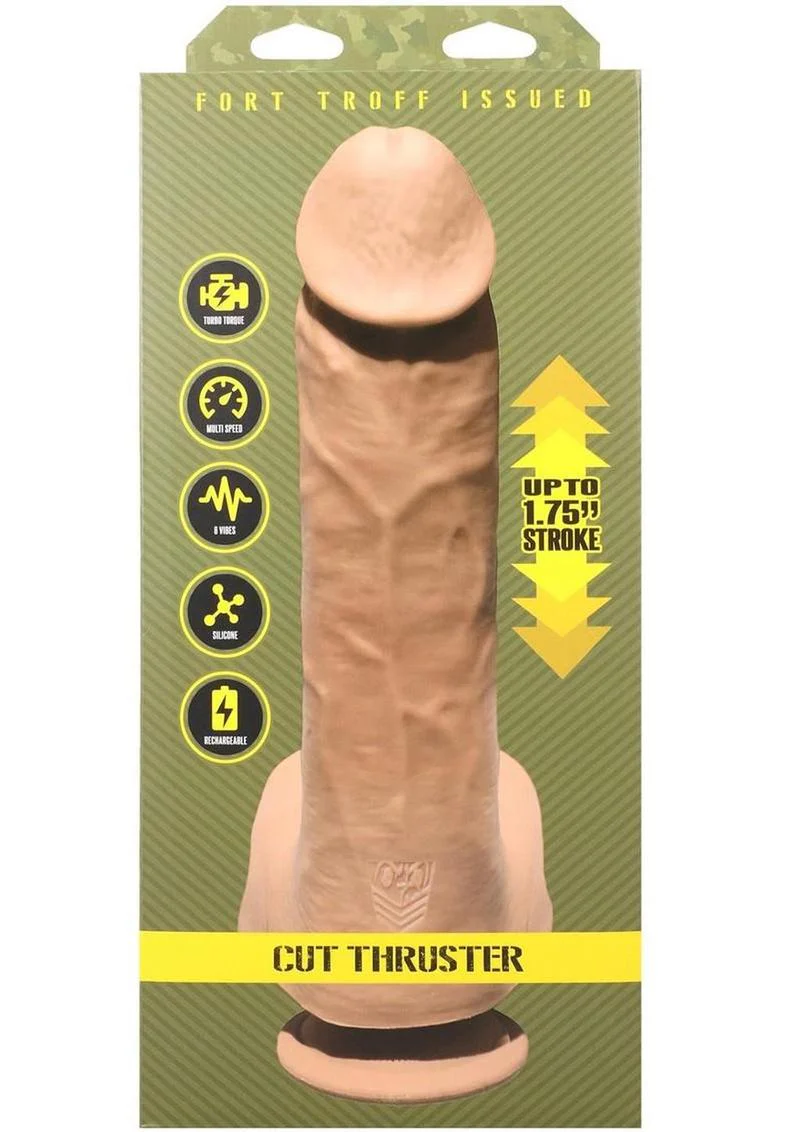 Fort Troff Cut Thruster Rechargeable Silicone Dildo Sex Machine with Remote - Image 2