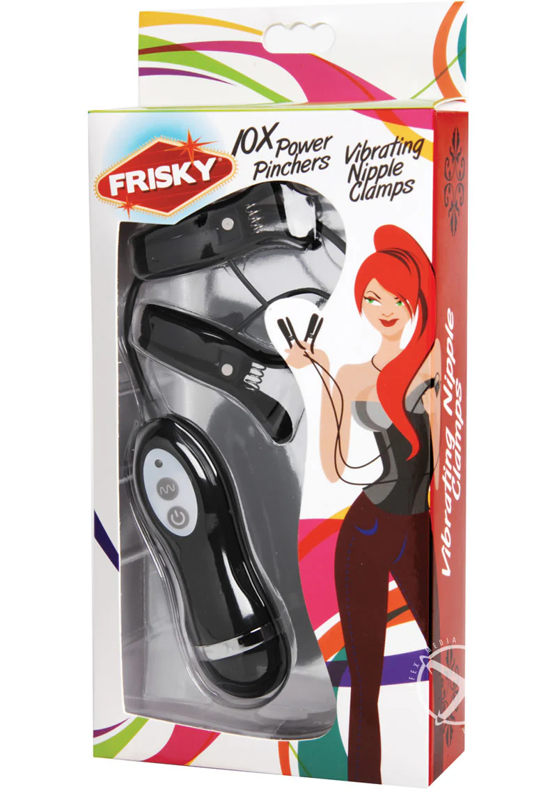 Frisky Power Pinchers 10 Mode Vibrating Nipple Clamps - Image 2