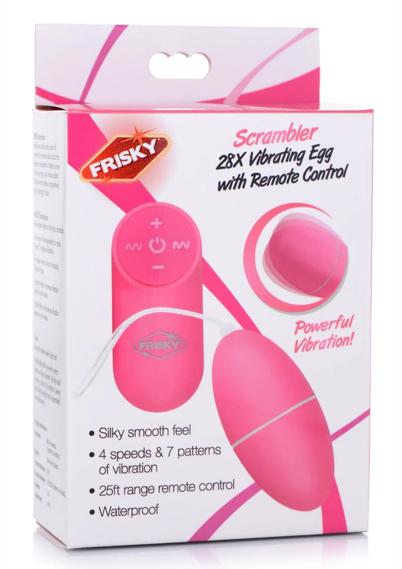 Frisky Scrambler 28x Rechargeable Vibrating Egg with Remote Control - Image 3