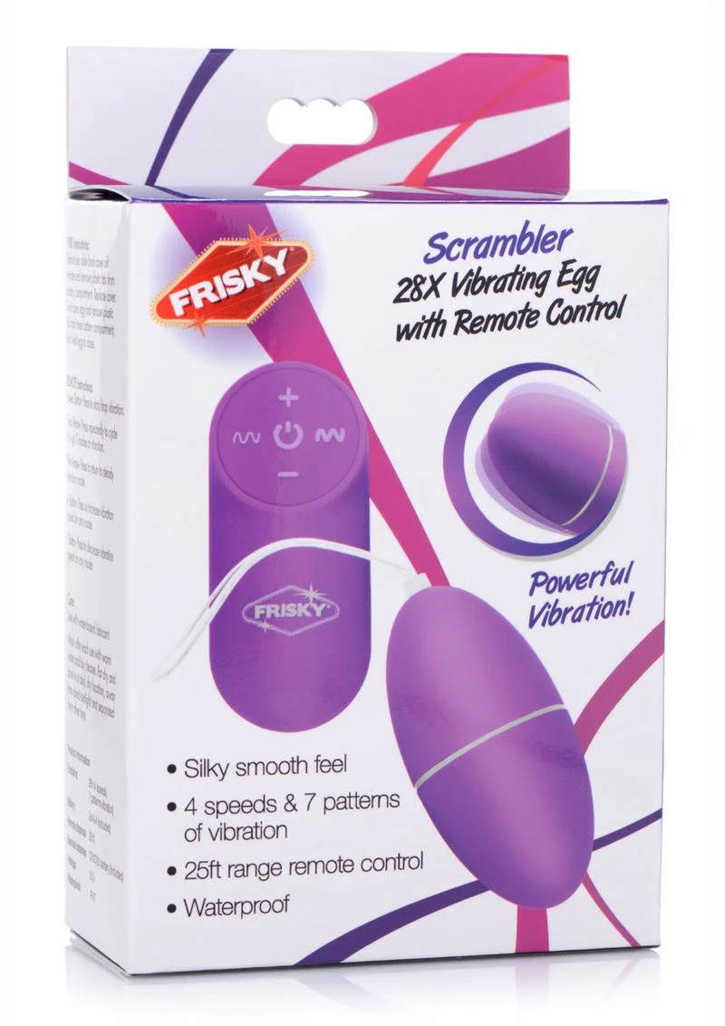 Frisky Scrambler 28x Rechargeable Vibrating Egg with Remote Control - Image 6