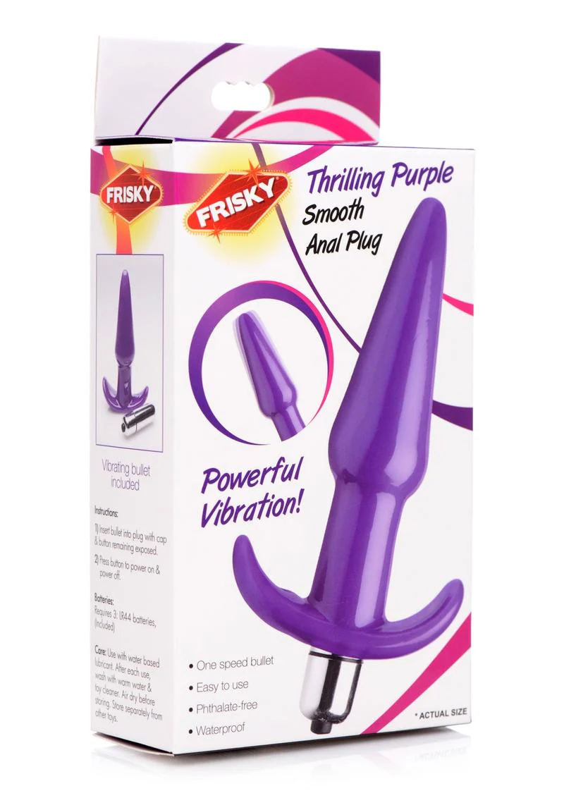 Frisky Thrilling Purple Smooth Anal Plug - Image 2