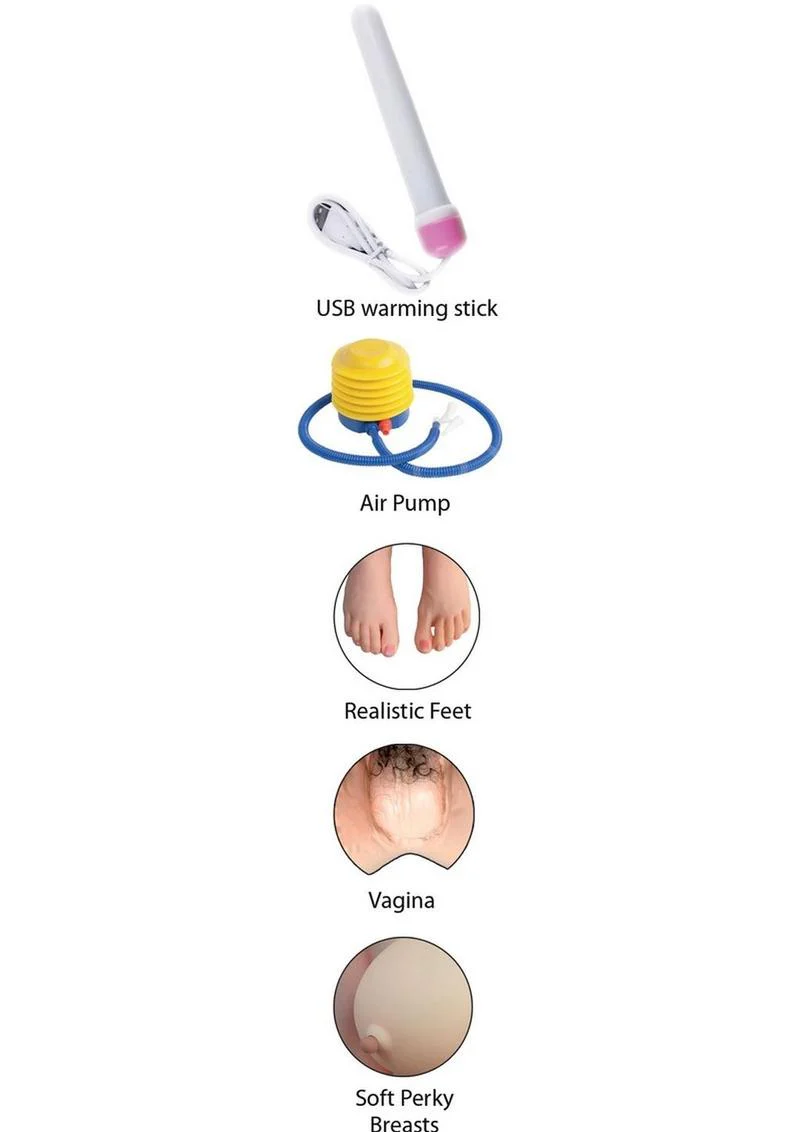 Fuck Friends Amber Inflatable Love Doll with Vibrating Vagina Waterproof - Image 3