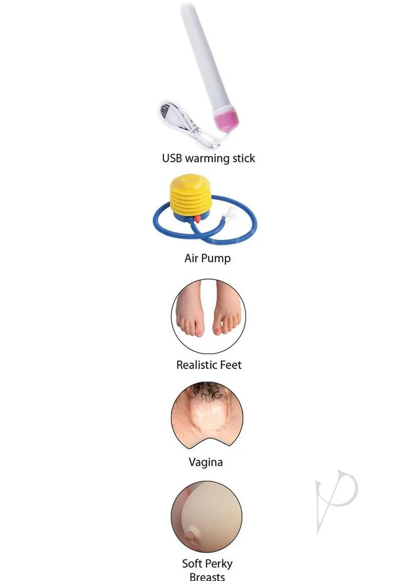 Fuck Friends Tiffany Inflatable Love Doll with Vibrating Vagina Waterproof - Image 3