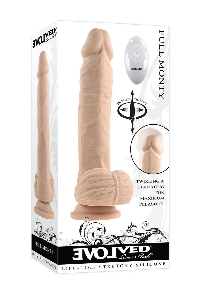 Full Monty Silicone Rechargeable Realistic Dildo with Remote - Image 3