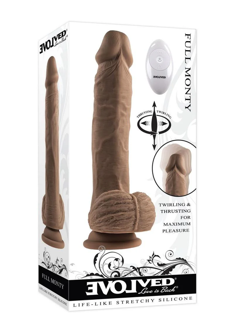 Full Monty Silicone Rechargeable Realistic Dildo with Remote - Image 6