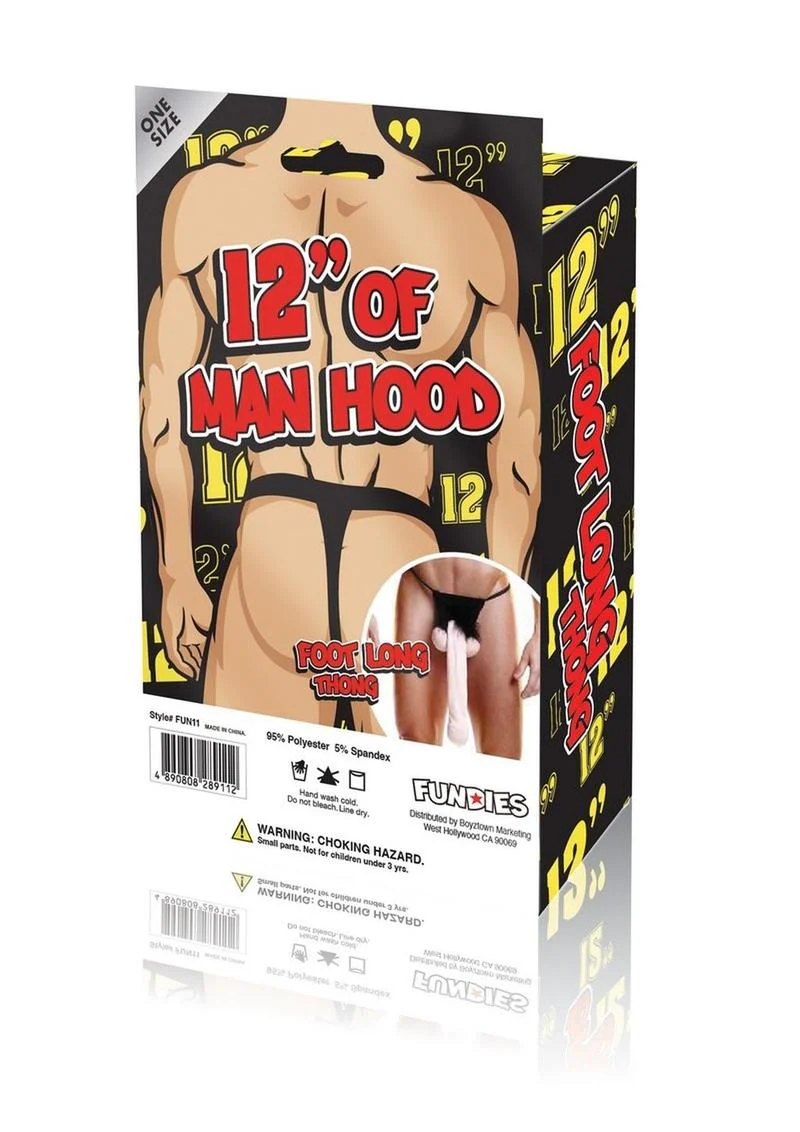 Fundies Foot Long Thong with Paper Ruler - Image 4