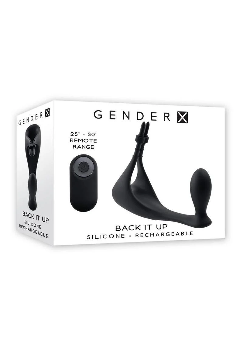 Gender X Back It Up Rechargeable Silicone Vibrating Butt Plug with Remote - Image 2