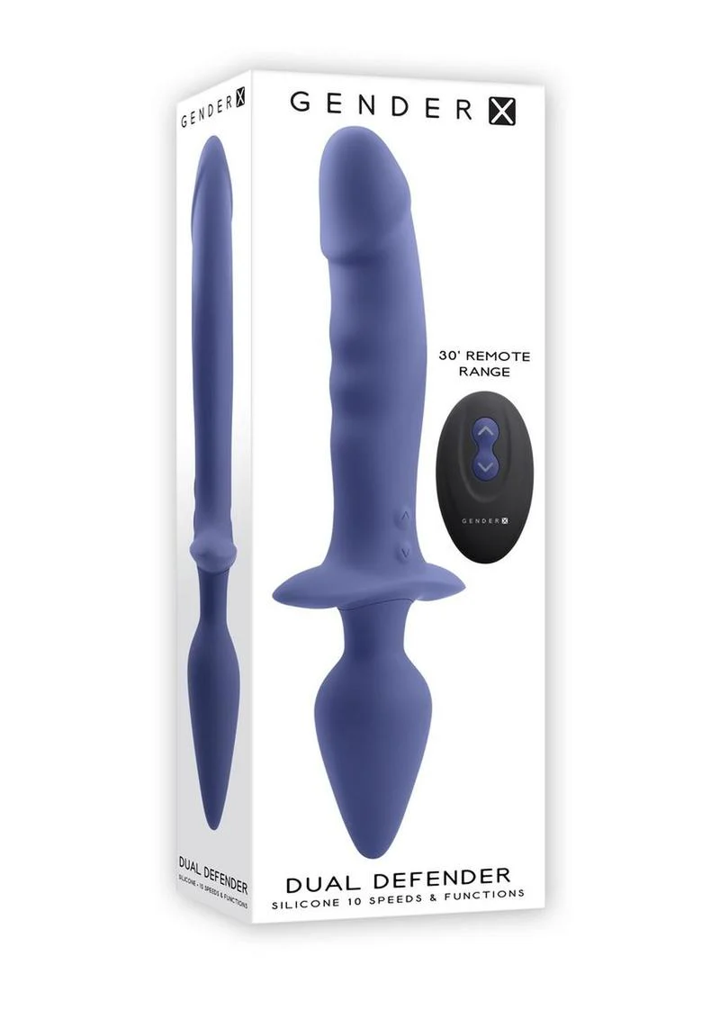 Gender X Dual Defender Rechargeable Silicone Dual Vibrator - Image 2