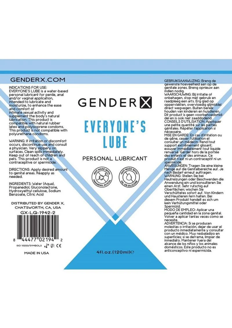 Gender X Everyone's Lube Water Based Lubricant - Image 2
