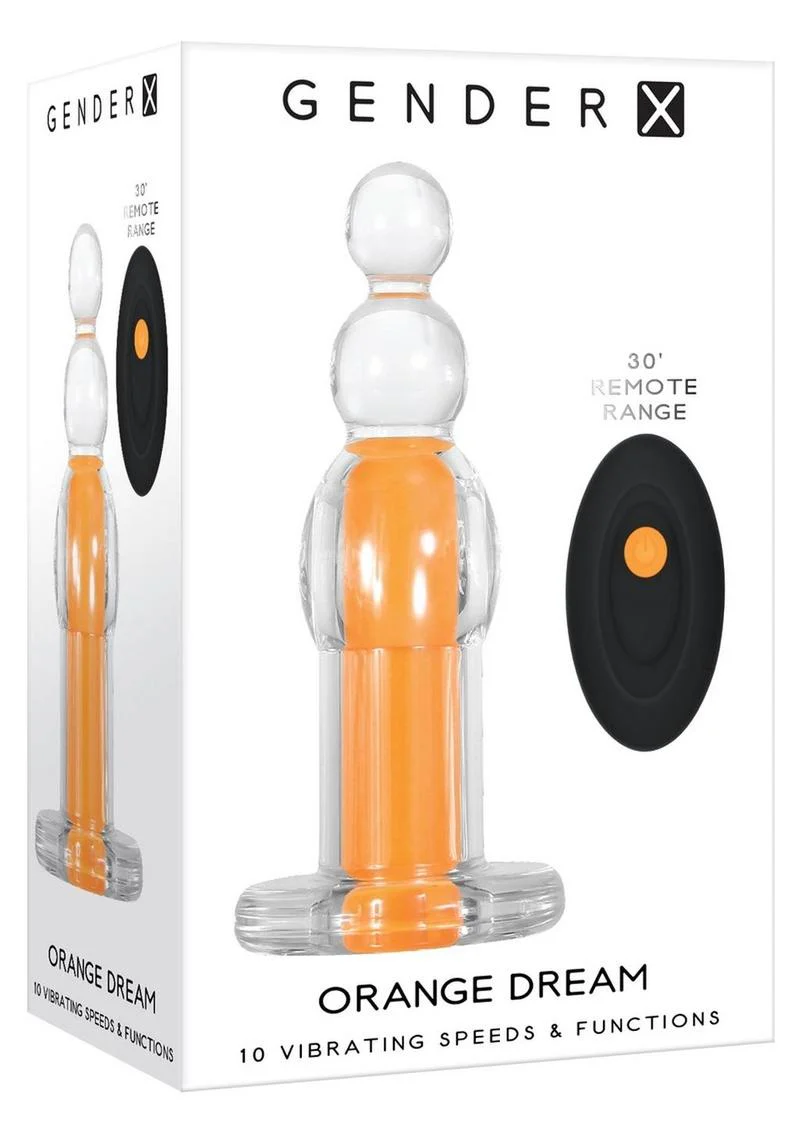 Gender X Orange Dream Silicone Rechargeable Beads with Remote Control - Image 2