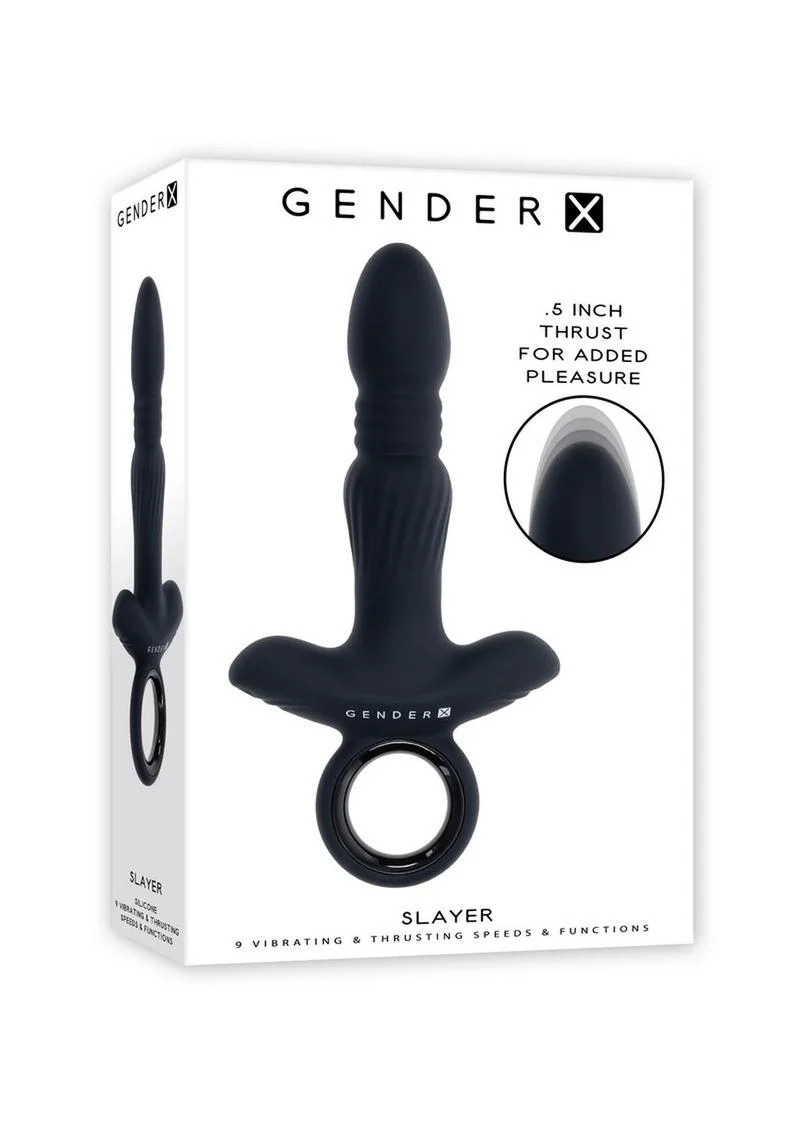 Gender X Slayer Rechargeable Silicone Thrusting Anal Vibrator - Image 2
