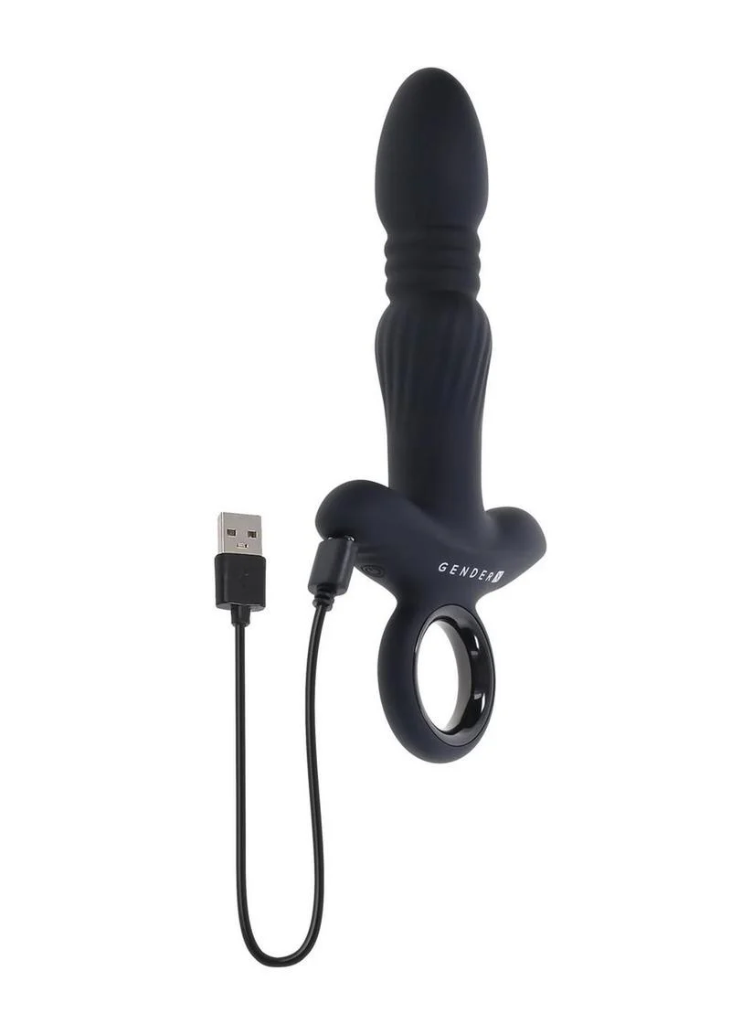 Gender X Slayer Rechargeable Silicone Thrusting Anal Vibrator - Image 4