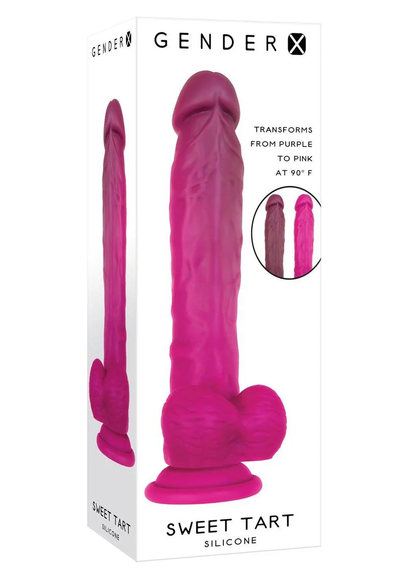 Gender X Sweet Tart Color Changing Silicone Dildo - Image 2