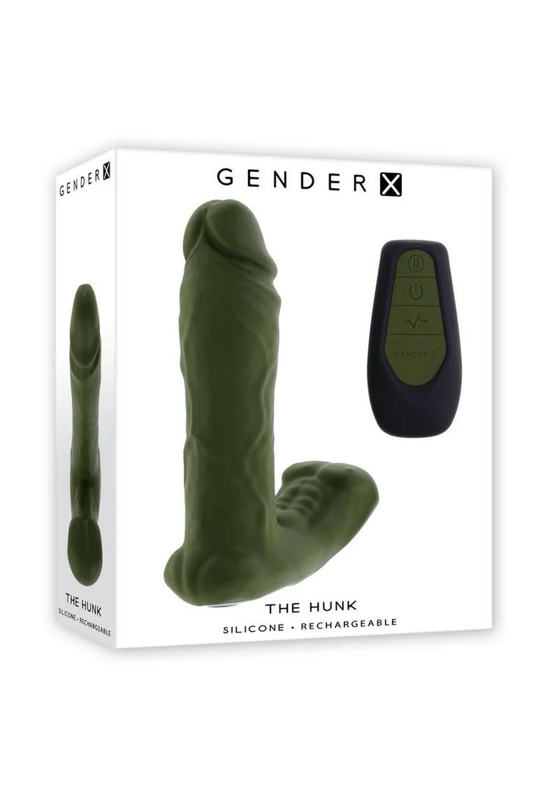 Gender X The Hunk Rechargeable Silicone Vibrating Dildo with Remote Control - Image 2
