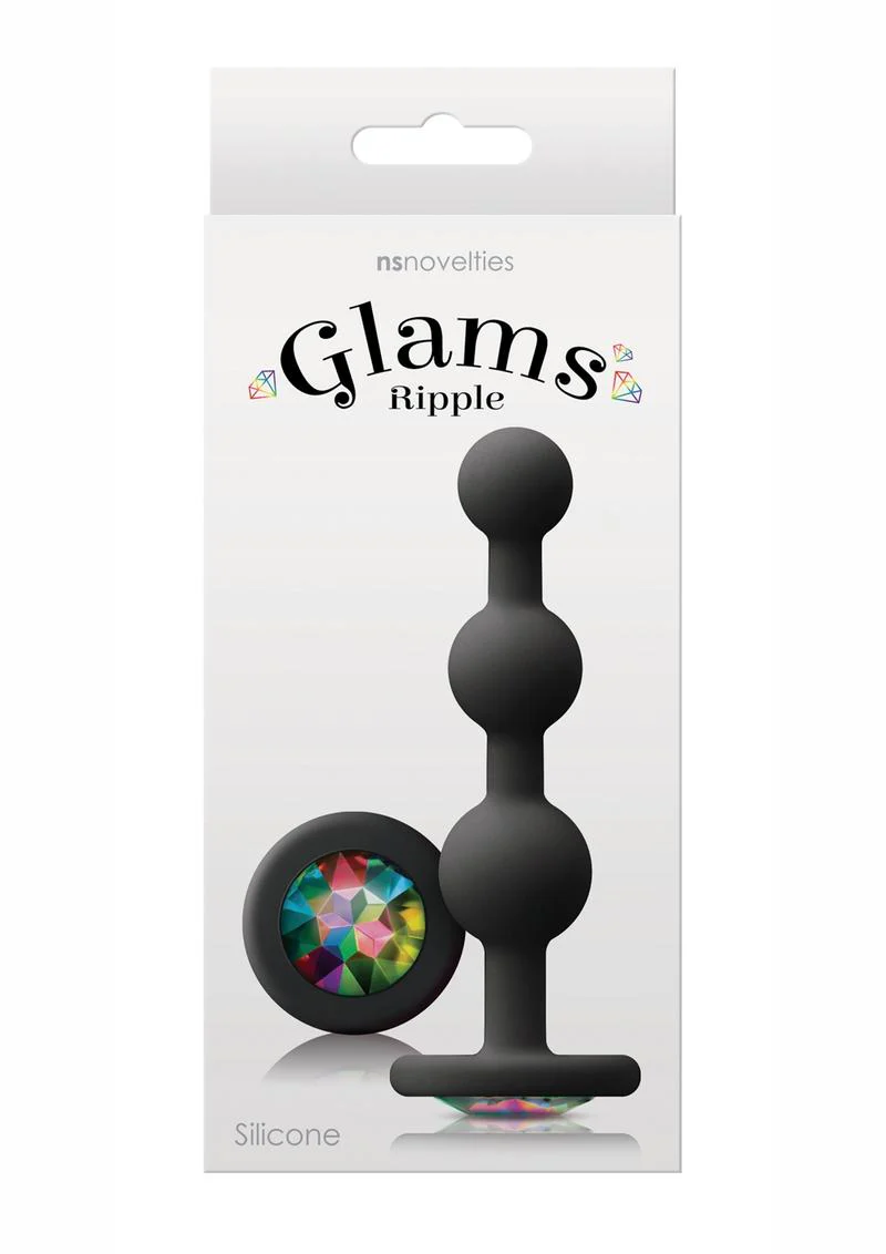 Glams Ripple Silicone Plug Rainbow Gem - Image 2
