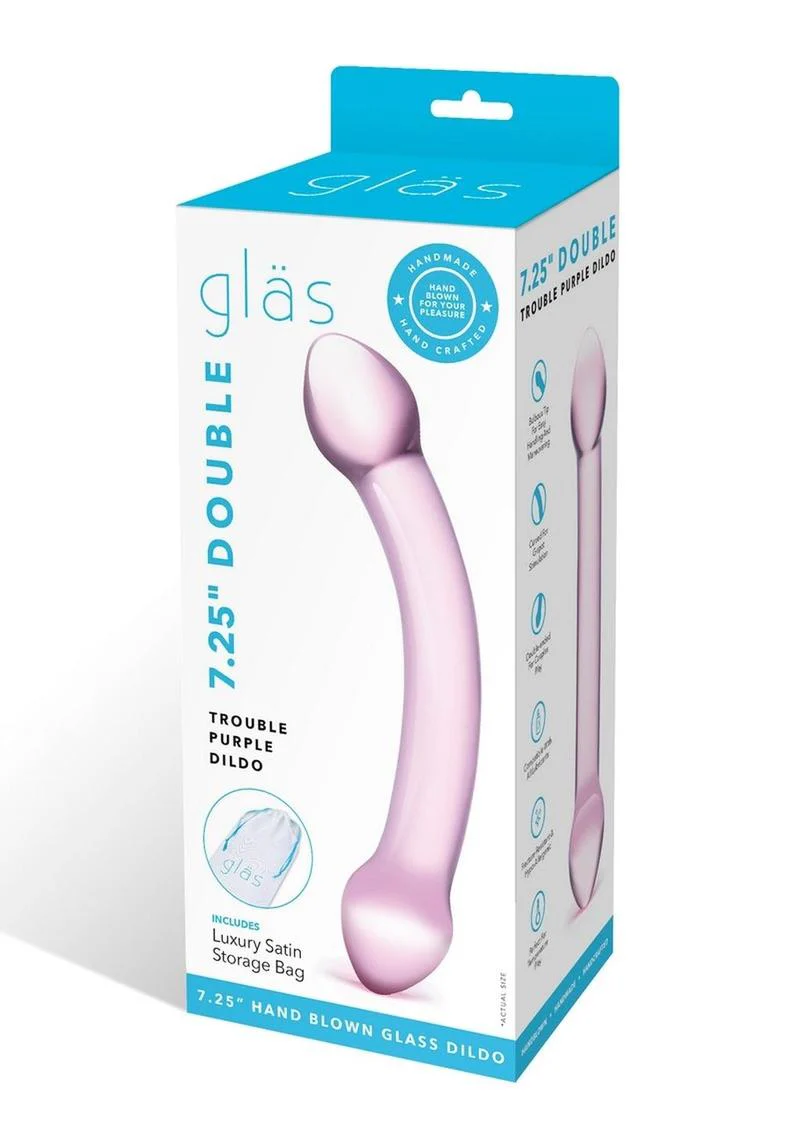 Glas Double Trouble Purple Dildo - Image 2