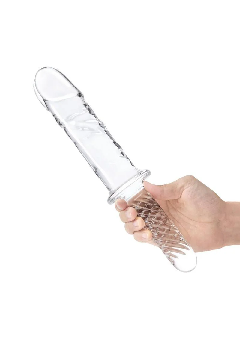 Glas Girthy Glass Cock Double Ended with Handle - Image 4