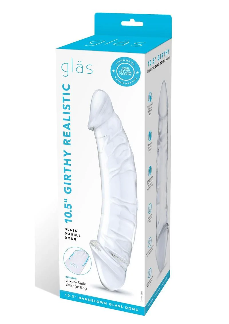Glas Girthy Realistic Glass Double Dong - Image 2