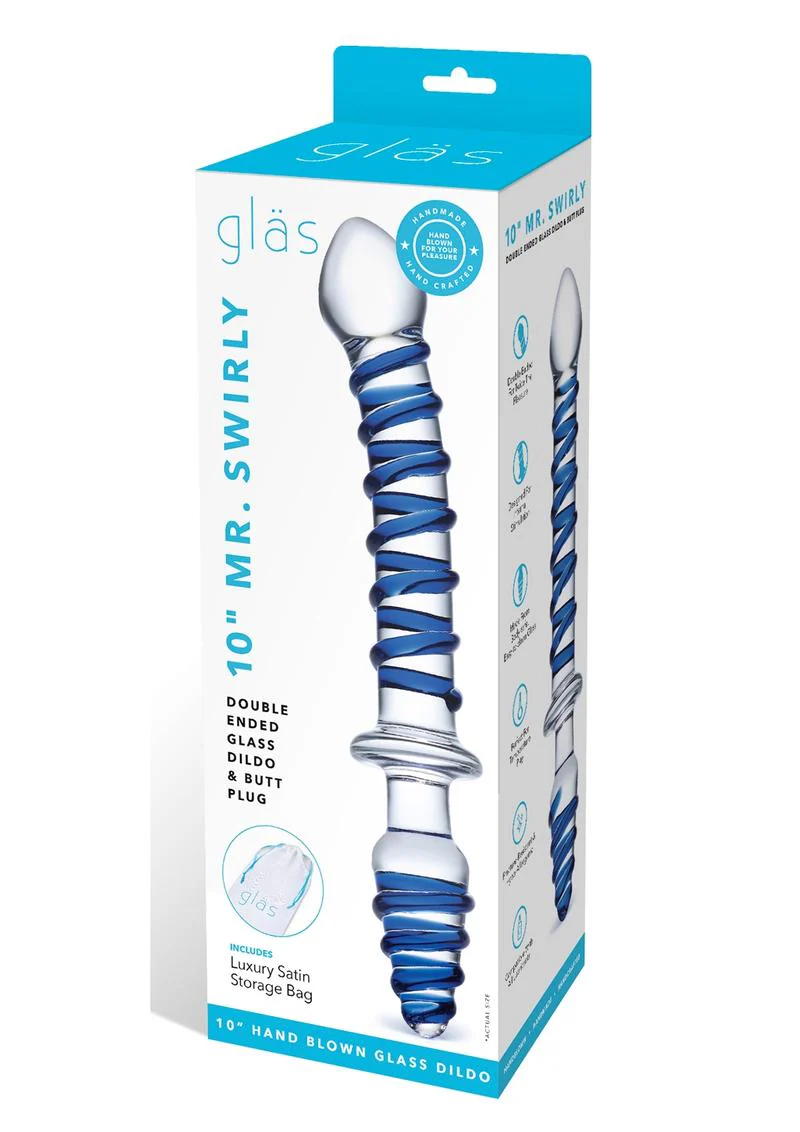 Glas Mr Swirly Double Ended Glass Dildo and Butt Plug - Image 2