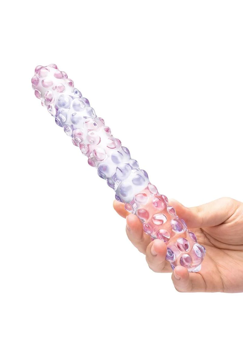 Glas Purple Rose Glass Nubby Dildo - Image 4
