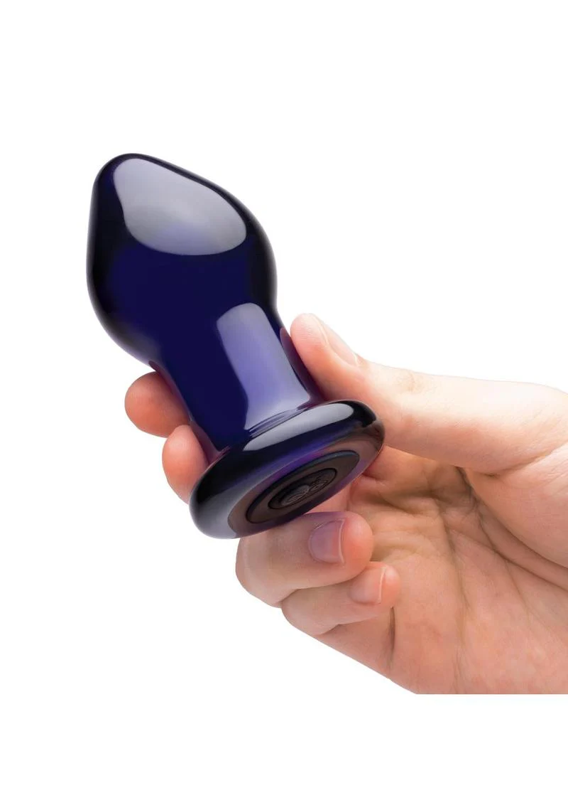 Glas Rechargeable Remote Controlled Vibrating Glass Butt Plug - Image 4