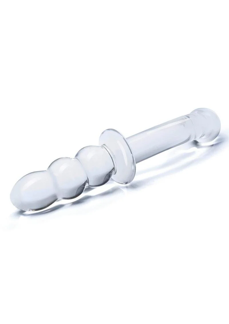 Glas Ribbed G-Spot Glass Dildo - Image 3