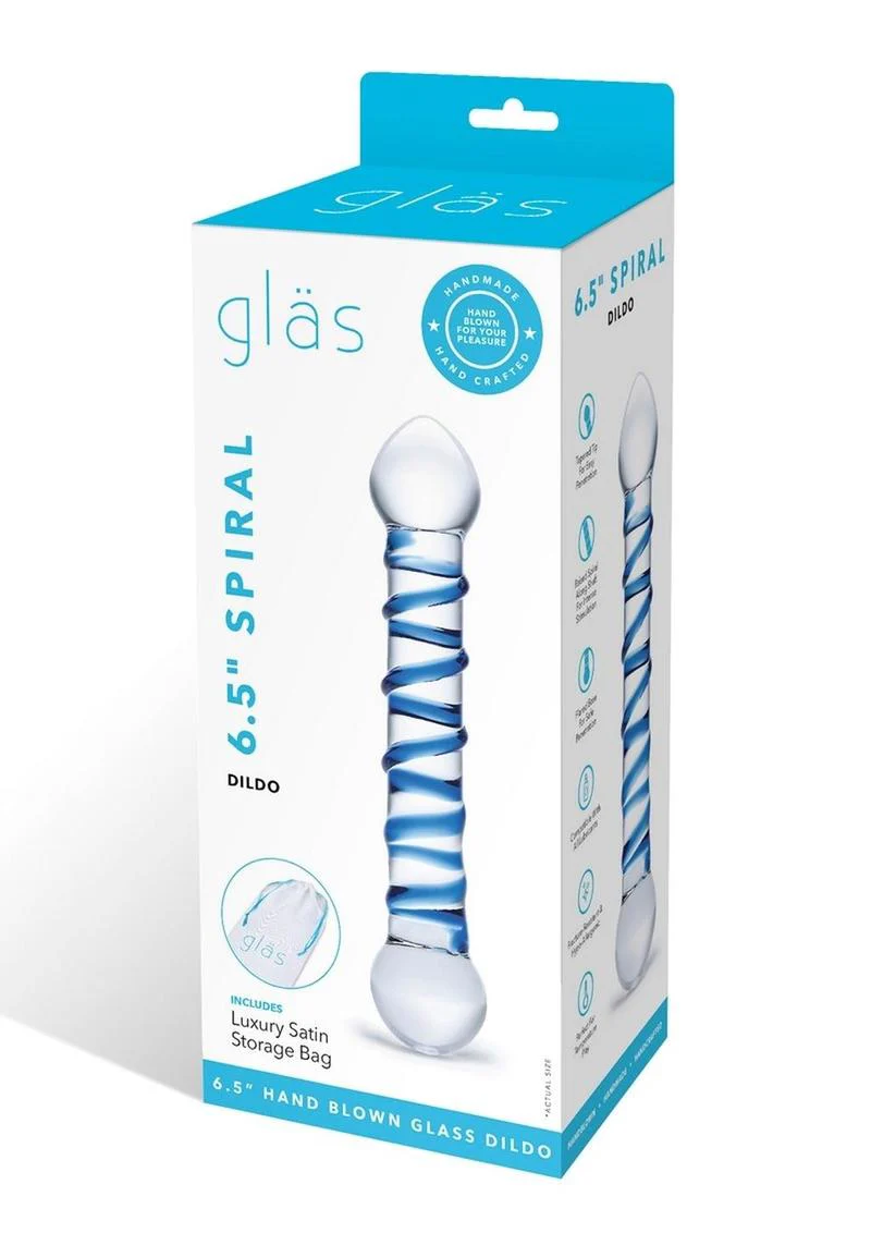 Glass Spiral Glass Textured Dildo - Image 2