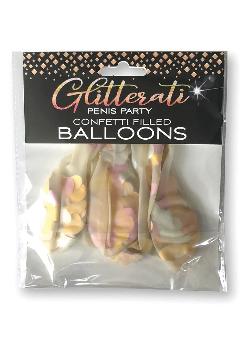 Glitterati Penis Party Confetti Filled Balloons - Image 2