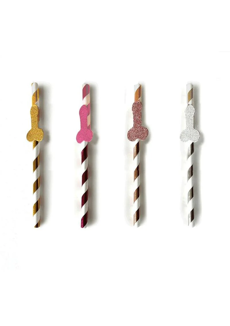 Glitterati Penis Party Straws