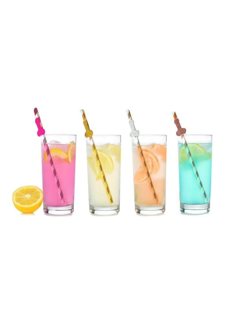 Glitterati Penis Party Tall Celebration Straws - Image 3