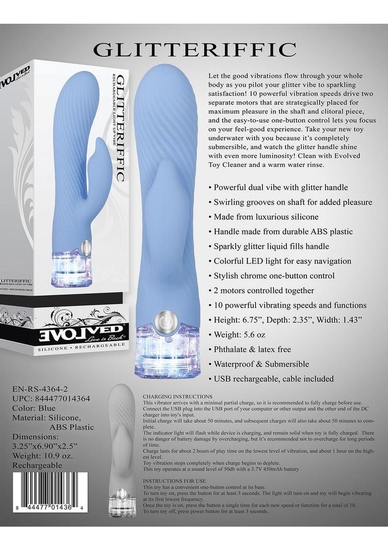 Glitteriffic Rechargeable Silicone Light-Up Vibrator - Image 4