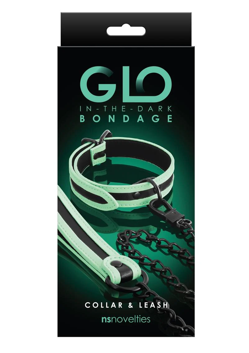 Glo Bondage Glow In The Dark Collar and Leash - Image 2