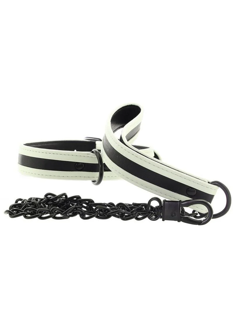 Glo Bondage Glow In The Dark Collar and Leash - Image 3
